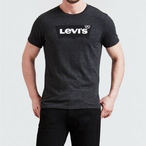 Levi's Men's Black And White Logo Graphic T-Shirt Large Size